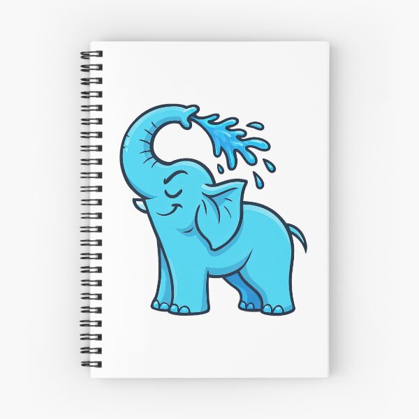 Item preview, Cute Blue Elephant Splash - Adorable Animal Cartoon designed and sold by ArtfulWeave.