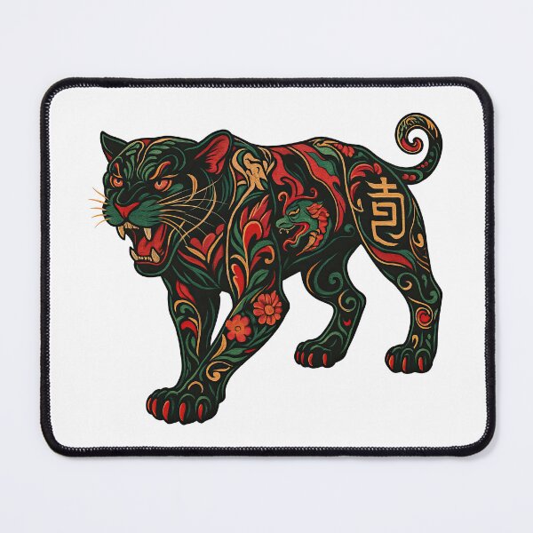 Item preview, Tattoo Panther Art - Tribal Floral Jungle Beast Design designed and sold by ArtfulWeave.
