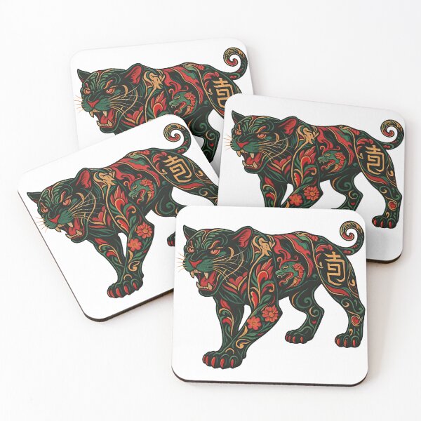 Item preview, Tattoo Panther Art - Tribal Floral Jungle Beast Design designed and sold by ArtfulWeave.