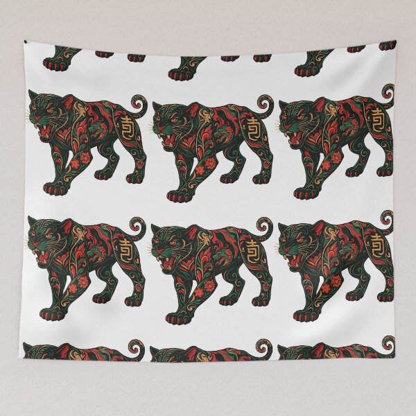 Item preview, Tattoo Panther Art - Tribal Floral Jungle Beast Design designed and sold by ArtfulWeave.