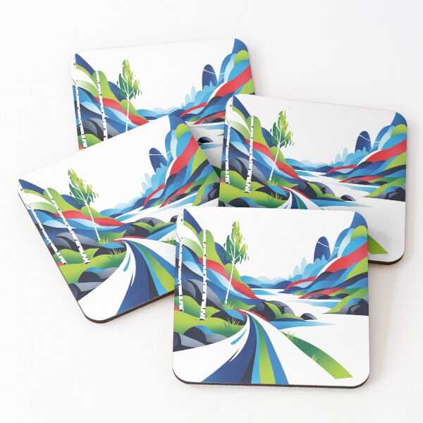 Item preview, Modern Nordic Landscape in Colors designed and sold by SisuArt.