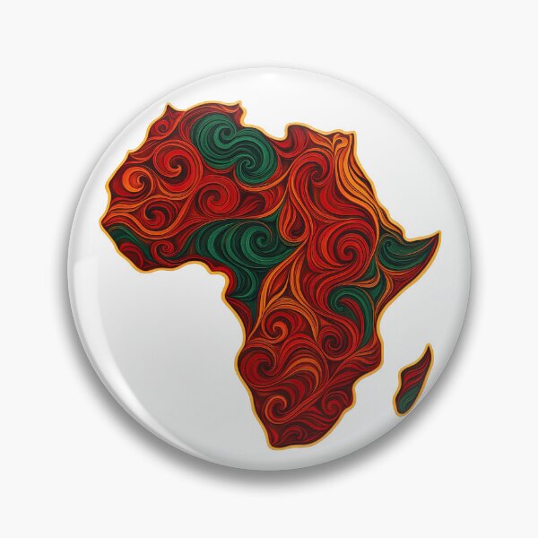 Item preview, African Swirl Map - Tribal Inspired Abstract Continent Art designed and sold by ArtfulWeave.