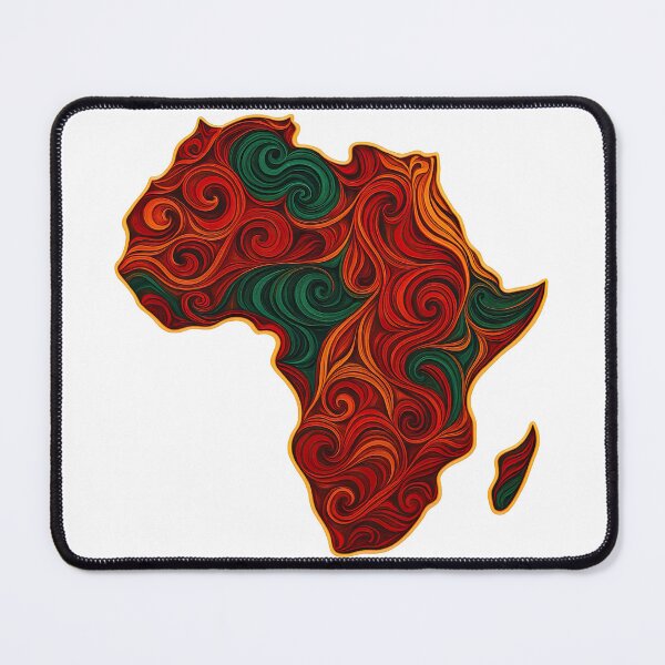 Item preview, African Swirl Map - Tribal Inspired Abstract Continent Art designed and sold by ArtfulWeave.