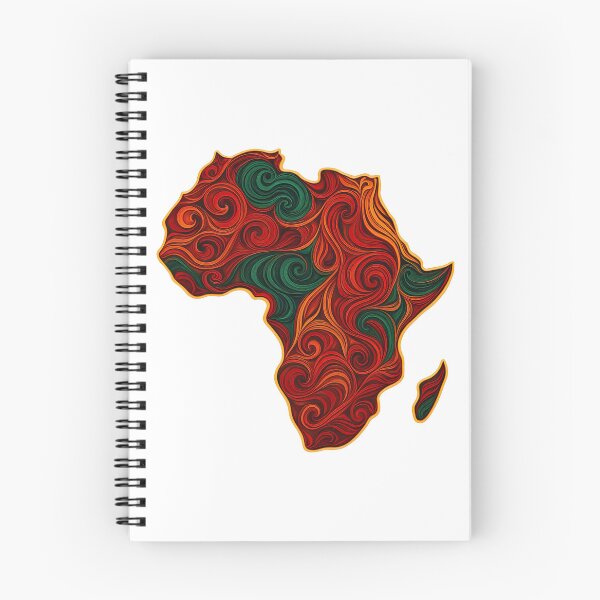 Item preview, African Swirl Map - Tribal Inspired Abstract Continent Art designed and sold by ArtfulWeave.