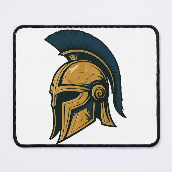 Item preview, Golden Spartan Helmet - Ancient Warrior Headgear Design designed and sold by ArtfulWeave.