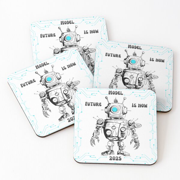Item preview, Retro Robot 'Future Is Now' designed and sold by Art&couleurs .