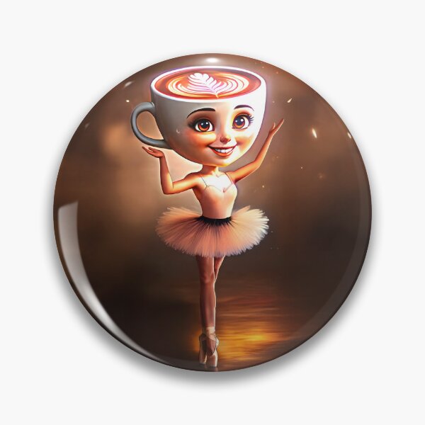 Item preview, Ballerina Cappucina - beautiful female ballet dancer cup brainrot meme designed and sold by EmeraldeaArt.