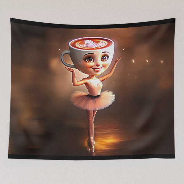 Item preview, Ballerina Cappucina - beautiful female ballet dancer cup brainrot meme designed and sold by EmeraldeaArt.