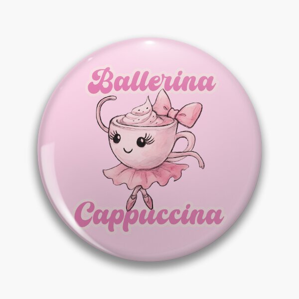 Artikelvorschau, Cappuccina Ballerina – Pink Watercolor Whimsy entworfen und verkauft von EmeraldeaArt.