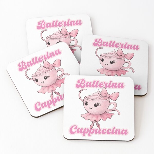Item preview, Cappuccina Ballerina – Pink Watercolor Whimsy designed and sold by EmeraldeaArt.