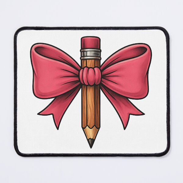 Item preview, Pencil and Pink Bow - Cute Back to School Stationery Design designed and sold by ArtfulWeave.