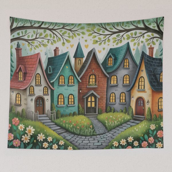 Item preview, Whimsy Village Path designed and sold by Random Designs.