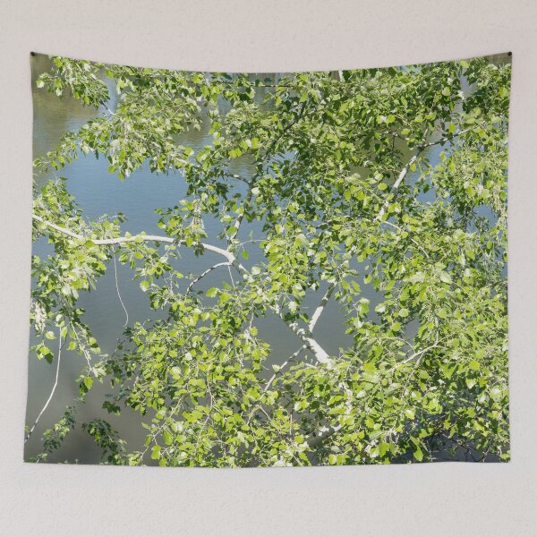 Item preview, Summery Aspen Treetop over Calm River designed and sold by Georgia Mizuleva.