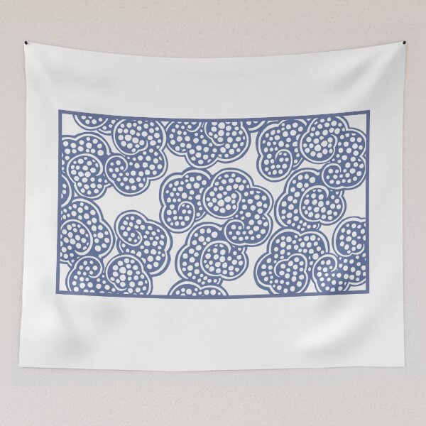 Item preview, Kumo - Taisho Modern Harmony Cloud Pattern in Muted Blue designed and sold by tokomoroJP.