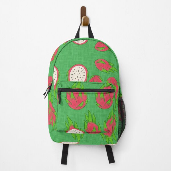 Item preview, Hand-Drawn Dragon Fruit Pattern on Green Background – Seamless Tropical Fruit Design designed and sold by Asbiell.