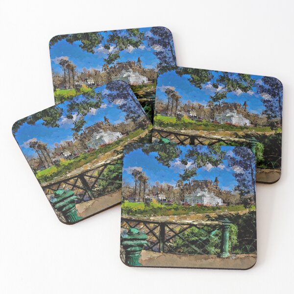 Item preview, Impressionist Painting of the Conservatory Gardens, Rosalind Park and the Old Bendigo Town Hall - Bendigo, Victoria, Australia designed and sold by Steven Jodoin.
