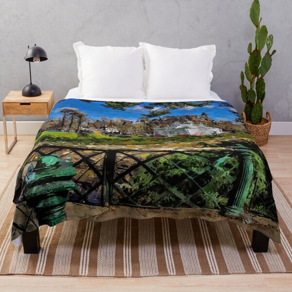 Item preview, Impressionist Painting of the Conservatory Gardens, Rosalind Park and the Old Bendigo Town Hall - Bendigo, Victoria, Australia designed and sold by Steven Jodoin.