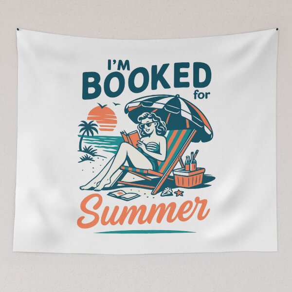Item preview, I'm Booked For The Summer Book Girl designed and sold by Blok45.