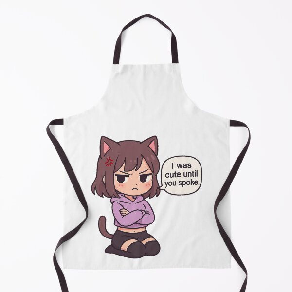 Item preview, I Was Cute Until You Spoke – Kawaii Sasscore Cat Girl designed and sold by LineVerse.