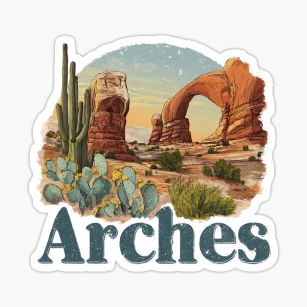 Item preview, Arches National Park Magnet Design designed and sold by Blurbean.