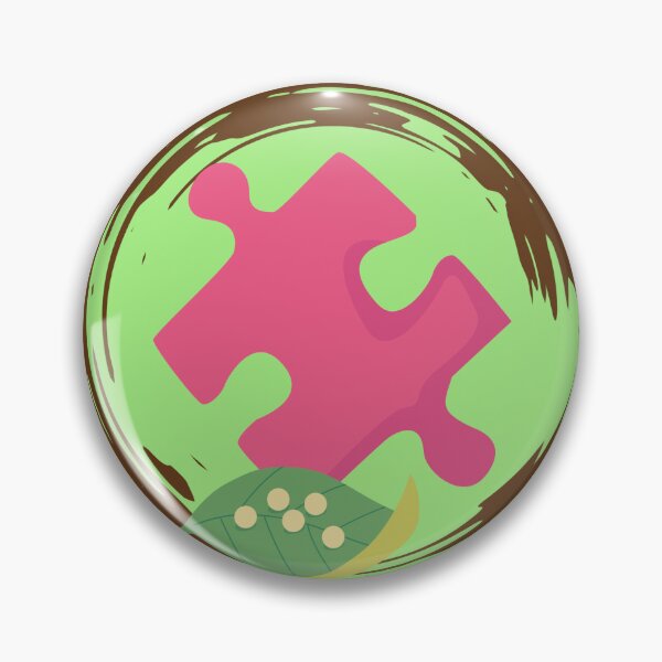 Item preview, EGG LVL Jigsaw badge  designed and sold by CampEnchanted.