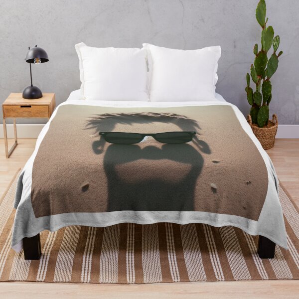 Item preview, Beach Illusion – Sunglasses on Sand with Head-Shaped Shadow designed and sold by ashokreddy343.