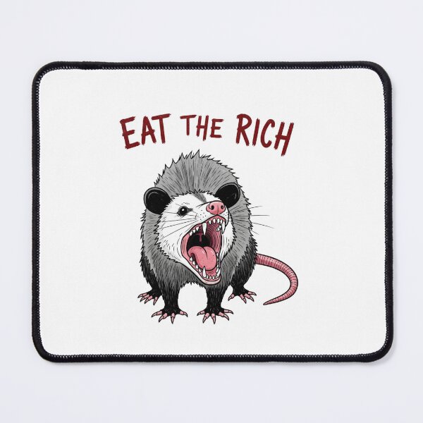Item preview, Eat the Rich, Possum, protest, Justice, funnyfits70, Humor, Funny, retro, vintage, funny quotes, animal humor, designed and sold by FunnyFits70.