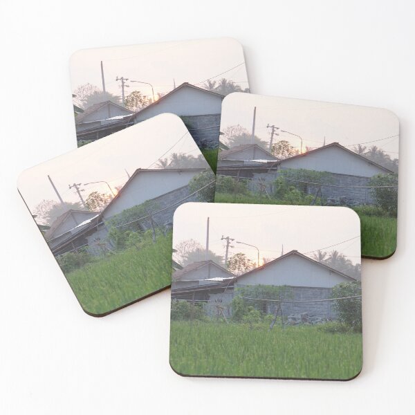 Item preview, Sunset Over a Village Homestead designed and sold by wegotfreeaco.