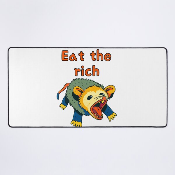 Item preview, Eat the Rich, Possum, protest, Justice, funnyfits70, Humor, Funny, retro, vintage, funny quotes, animal humor, designed and sold by FunnyFits70.