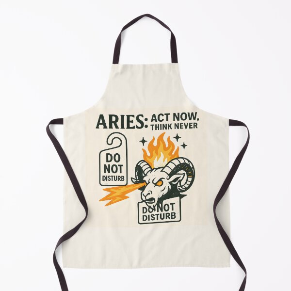 Item preview, Aries Zodiac Funny Design – Act Now Think Never Ram Sign Art designed and sold by VoidBloom Studio.