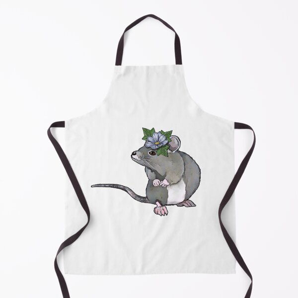 Item preview, Mouse with Flowers on Her Head, Illustration, Cute Grey Mouse designed and sold by JoyfulWhimsy.