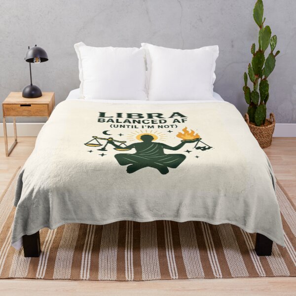 Item preview, Libra Zodiac Funny Design – Balanced AF Until I’m Not designed and sold by VoidBloom Studio.