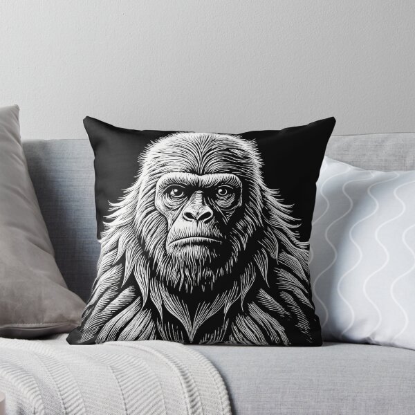 Item preview, Intense Black and White Yeti Portrait designed and sold by ART ATTACK ZONE.