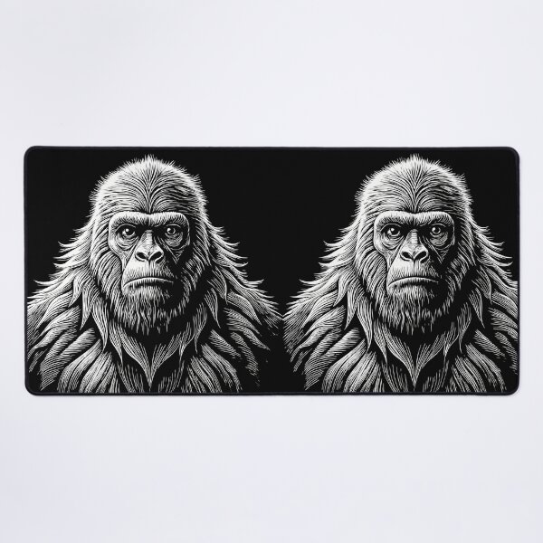 Item preview, Intense Black and White Yeti Portrait designed and sold by ART ATTACK ZONE.
