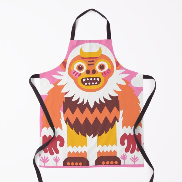 Item preview, Cute Yeti Monster in Pink Winter Landscape designed and sold by ART ATTACK ZONE.