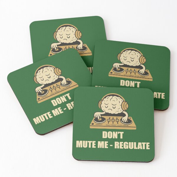 Item preview, DJ Brain with a message - "Don't Mute Me - Regulate" designed and sold by FlickerMind.