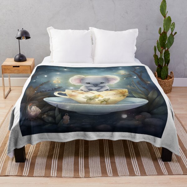 Item preview, Floating Koala in a Teacup Fantasy Forest designed and sold by ArtbyAdrian.