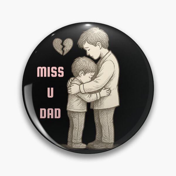 Item preview, Miss You Dad - Emotional Sketch for Grief, Love, and Loss designed and sold by Just Meaningful.