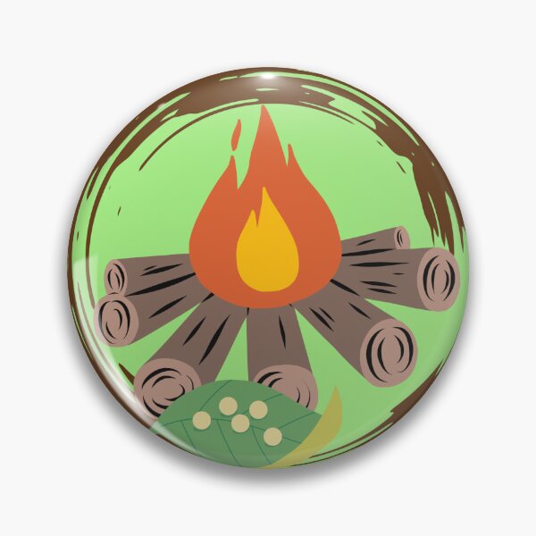 Item preview, EGG LVL Camp Enchanted Campfire badge designed and sold by CampEnchanted.