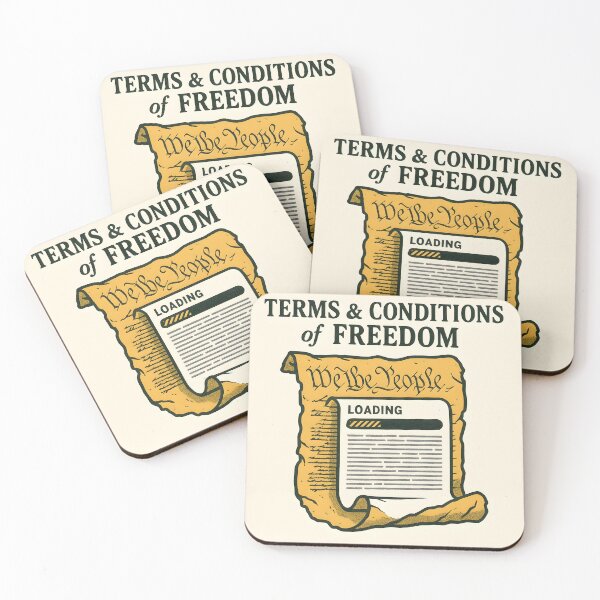 Item preview, Terms & Conditions of Freedom – Political Satire Scroll Design designed and sold by VoidBloom Studio.