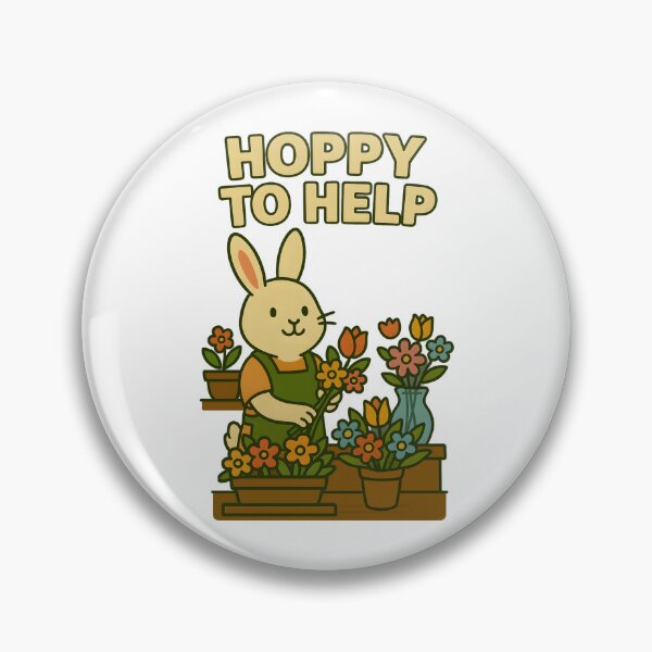 Item preview, Hoppy to Help – Floral Bunny Service designed and sold by inkNext.