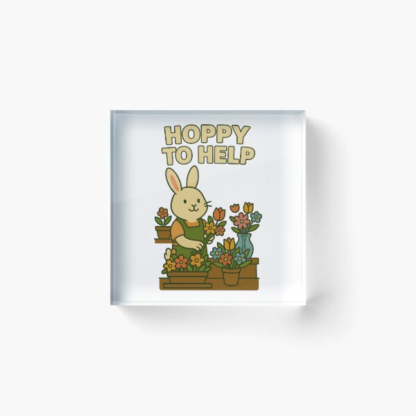 Item preview, Hoppy to Help – Floral Bunny Service designed and sold by inkNext.