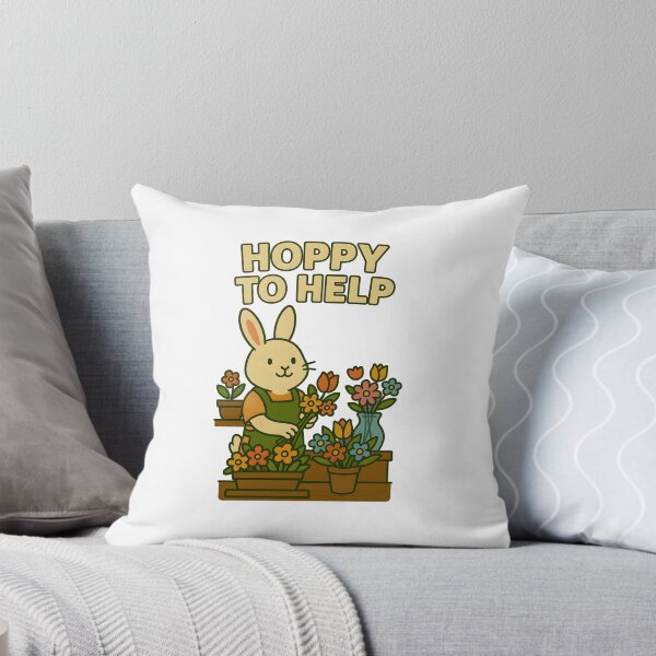Item preview, Hoppy to Help – Floral Bunny Service designed and sold by inkNext.