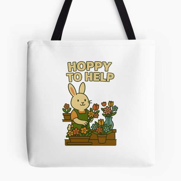 Item preview, Hoppy to Help – Floral Bunny Service designed and sold by inkNext.