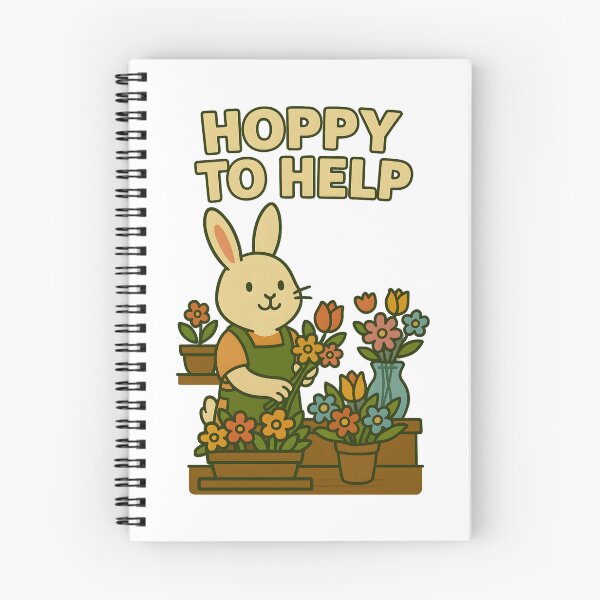 Item preview, Hoppy to Help – Floral Bunny Service designed and sold by inkNext.