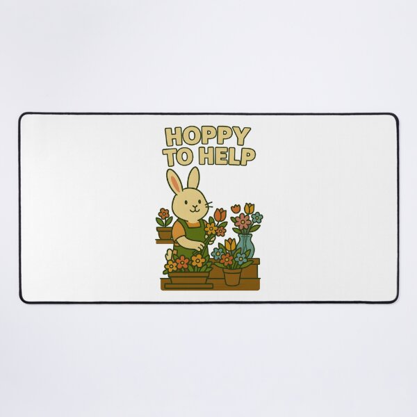 Item preview, Hoppy to Help – Floral Bunny Service designed and sold by inkNext.