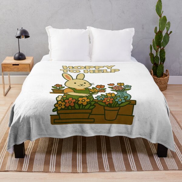 Item preview, Hoppy to Help – Floral Bunny Service designed and sold by inkNext.