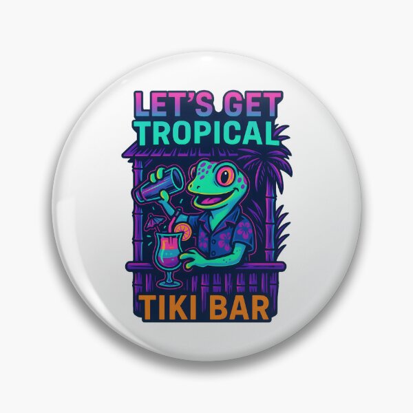 Item preview, Neon Nights with the Tiki Gecko designed and sold by inkNext.