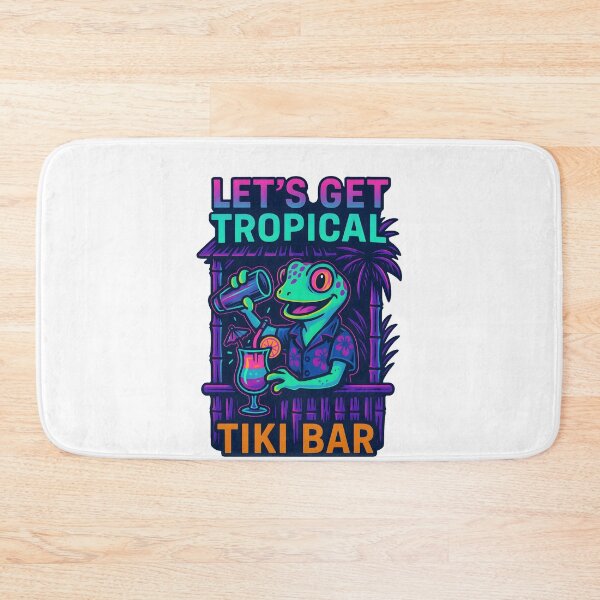 Item preview, Neon Nights with the Tiki Gecko designed and sold by inkNext.
