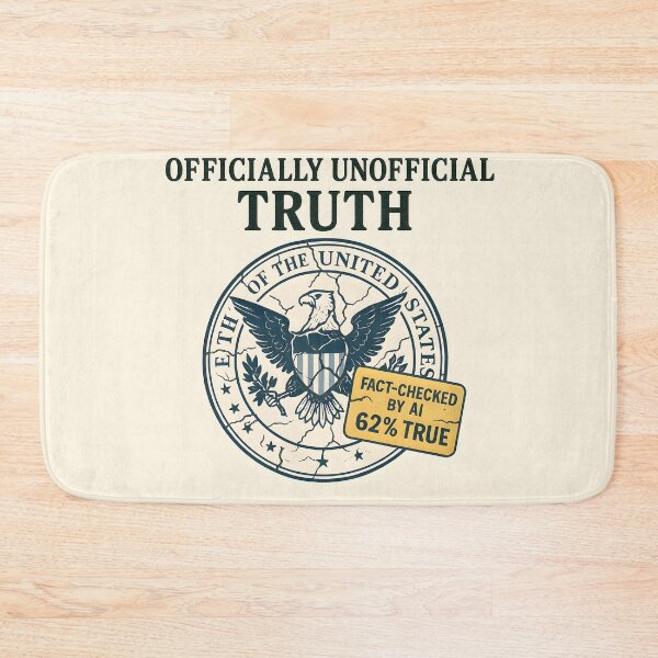 Item preview, Officially Unofficial Truth – 62% True AI Fact-Check Parody designed and sold by VoidBloom Studio.